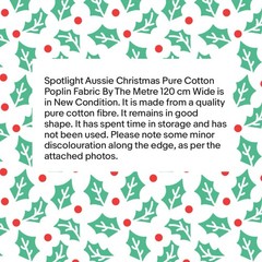 Spotlight Aussie Christmas Pure Cotton Poplin Fabric By The Metre 120 cm Wide