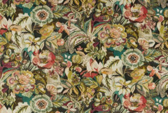 JANE CHURCHILL CURTAIN FABRIC DESIGN Rivera 5.1 METRES CHARCOAL LINEN BLEND