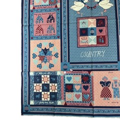 Vintage Fabric Panel ” I Love Country” For Quilt by Spring Ind 45 X 35″