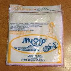 Jiffy Grip Non-Slip Waterproof Vinyl White Fabric 11.25 x 24 in Sewing