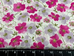 Tina Scrap 9″x21″ Pink Daisy Flowers Easter Garden Floral Bouquet Cotton Fabric
