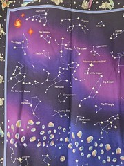 Space Cotton Fabric Panel By Avlyn Planets Constellations Solar System