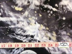 RPG232 Night Sky Moon Star Dust Planet Space Universe Cotton Quilting Fabric