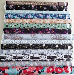 1 Yard X 1.4 meter Soft Viscose Fabric Geometric Floral Patchwork Poplin Rayon
