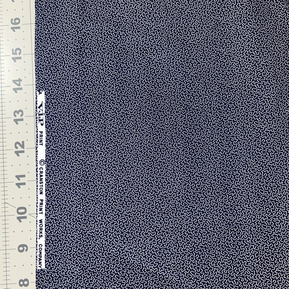 Blue Design 90’s Cranston Print Works Cotton Fabric 1/2 Yard (18 By 44”)