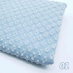 50*150cm Cotton Denim Fabric Retro DIY Sewing Skirts Coats Pants Textile Blue