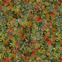 Michael Miller – Flower Fairies Of The Autumn – Fairy Leaves – Dark Green, BTY