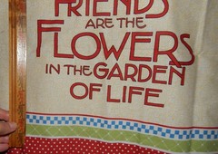 Mary Engelbreit Friend & Flowers cotton quilt fabric panel garden Moda OOP 2007