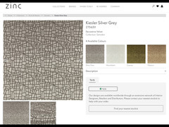 2YD ZINC TEXTILE Kiesler Jacquard Velvet Silver Grey Fabric Belgium $680 Retail