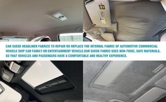 Black Suede Headliner wrap Interior Material for Car/Truck Roof Replace 80″×60″