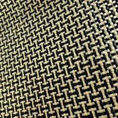 Yellow Aramid Carbon Fiber Blended Fabric mixed cloth 230gsm W /工 Weave 100*50cm
