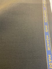 Spalding Black SP 1000 50% Mohair 50% S100s English Suiting Fabric 3.1 m 285 g/m