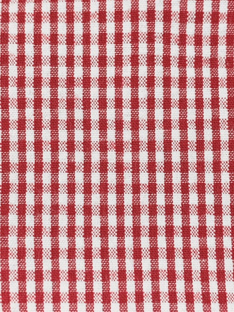 1 Yd Seersucker Fabric Red Check Robert Kaufman 1/8 th Bolt End