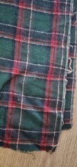 Vintage Green/ Red/ Black Multi Plaid Cotti Flannel Fabric Tartan 2 PlusYards