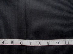 3/8 yd x 62″ Extra Fine Wool Fabric Black Pinstripes, by Lanificio Inc Italy