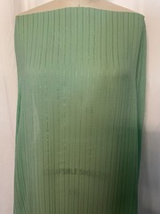 100% Silk Georgette 3D Textured Rib Stripe Sage Green Fabric 1 Yd 11″ Long 56″W