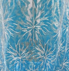 BLUE SILVER Sequins Embroidered Lace fabric 50” Width Sold By The Yard