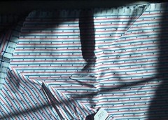 100% Cotton shirting Red/blue stripes with rectangle dobby 2.6 Yds x 60″ W