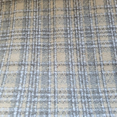 Beige, Gray, White, Soft Textured Plaid Flat Boucle Suiting from Tahari – Chic!