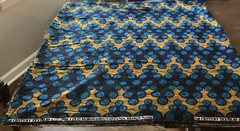 African Print Fabric – 21st Centry LTD Monogoro, Tanzania – Blue, Black & Umber
