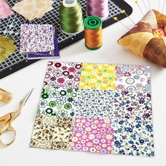 150 Pcs 4×4 Inch Cotton Fabric Squares – Floral Patchwork for Quilting & Diy