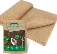 20″ x 7 Feet Burlap Fabric Roll Burlap Fabric by the Yard, Natural Jute Garden