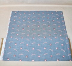 Houston Astros Chambray ~ Logo Pattern MLB Cotton Fabric 1/4 Yard 9” X 58”
