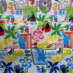 Cotton-Blend Fabric, Hawaiian Tropical Style(4 Styles) – By the Yard