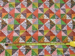 Vintage Fabric Faux Patchwork Cheater Cloth Multi Colored, 3 1/2 YDS, 44″ WIDE