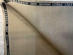 William Halstead 3-Ply Beige 55% Mohair Suiting Fabric 2.8M 375 g/m US Seller