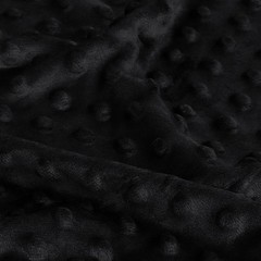 1 Yard Minky Dot Fabric 60 Inch Wide Fleece Plush Black