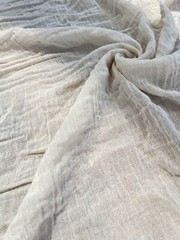 Cotton Gauze Organic Crinkle Cheesecloth Fabric By 2 Yards Undyed / 70 inches