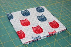 {Red White & Blue} Owls OWL Print Fabric FAT QUARTER [100% COTTON] FQ Quilting