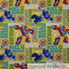BonEful FABRIC FQ Cotton Quilt White Red Blue Yellow Green One Fish Two Dr Seuss
