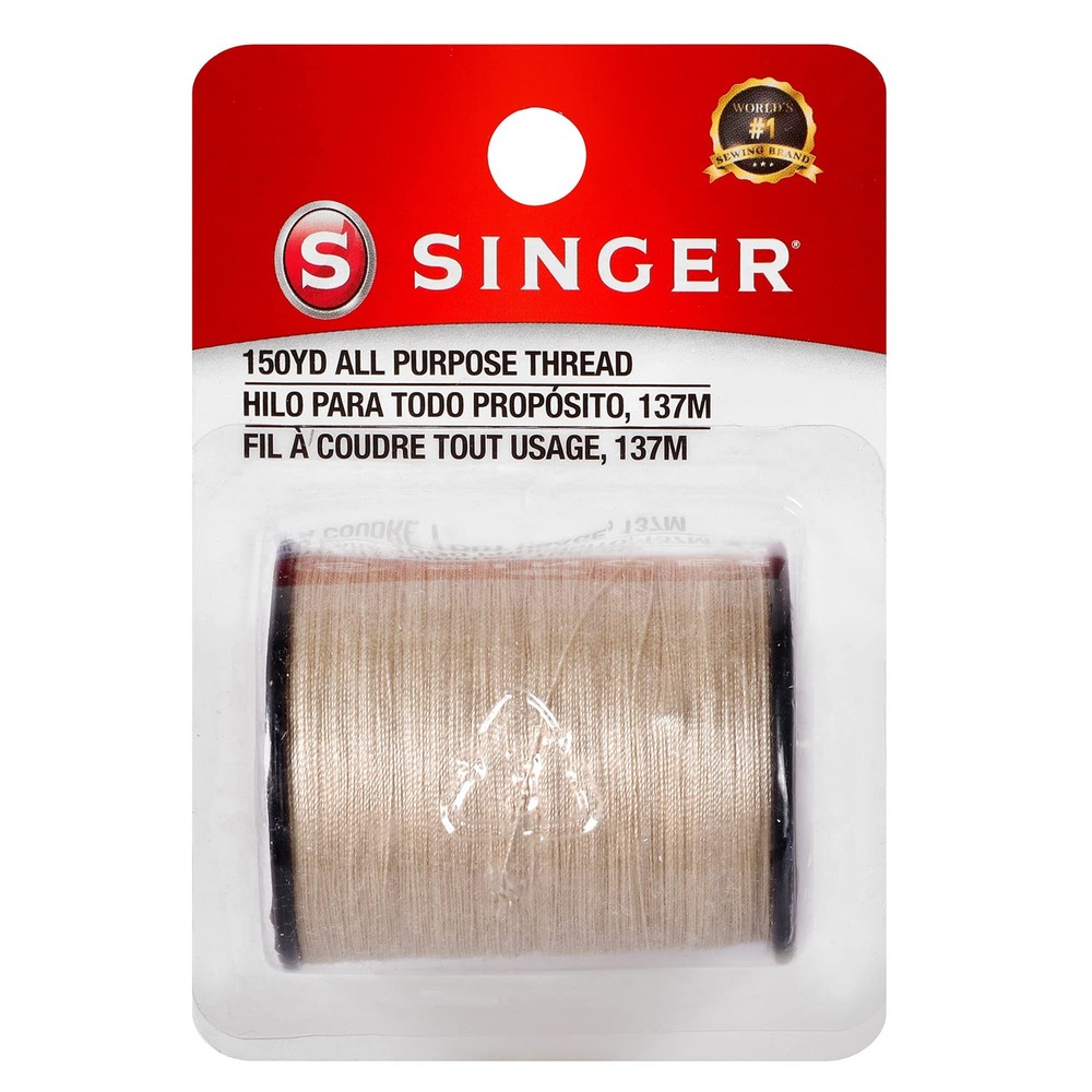 Singer 60309 All Purpose Polyester Thread, 150-Yard, Camel 1- Pack,