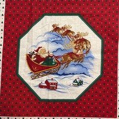 Cranston Print Works Co Christmas Fabric St Nicholas Pillows 4 Panels