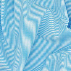 Blue White Pinstripe Cotton Slub Fabric: Woven Yarn-Dyed Material – 58 inch