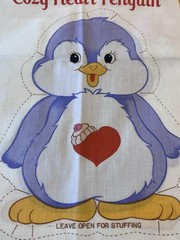 VTG Care Bear Cousins Fabric Pillow Panels 3 Care Bears Cut Sew Rare 1985