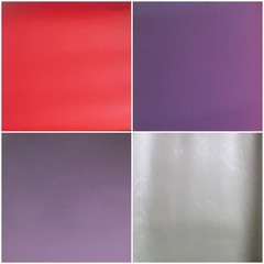Scrap Faux Leather 10×10 Inches-8 Pieces-Multicolor Handcut Squares Remnants