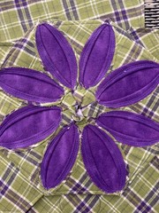 30 Flower Fast Fold Quilt Blocks Quilting Project Cottage Core Purse Tote