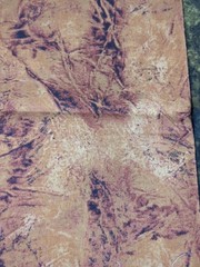 Lot of Fabric, Wood/leaf abstract design, brown, blue, green, 9oz