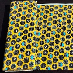 AVLYN AIRPORT – COCKPIT GUAGES-YELLOW COTTON FABRIC 15 YARDS – VINTAGE – NEW