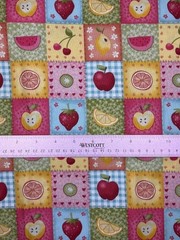4 Funky Fruit Coordinating Fabrics Henley Studio Makower Cotton 44″ 1 Yard Each