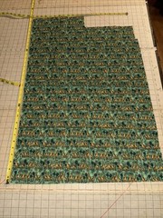Fabric Piece Green with Giraffe and palm Trees Perfect Quilting or using Scenes