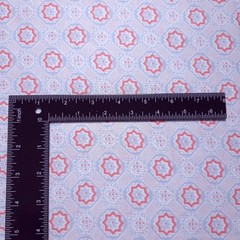 Blue Coral Mosaic Tile Diamond Print Cotton Fabric 58″ By The Yard