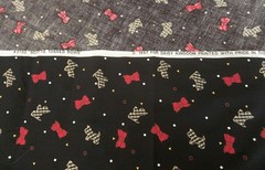 1997 Daisy Kingdom Scottish Terrier Puppy Dog Plaid Red Bows Fabric 2 Yards