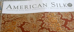American Silk Mills Fabric Sample All Silk Remnant Pillow Crafts Lauren 3 colors