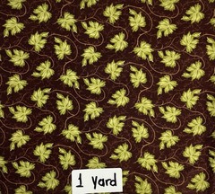 Vintage Lot of 3 Pieces Brown Print Sewing Fabric 6 Yards Total