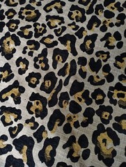 Big Cats, Animal Print, Fabric, Cheetah, Leopard, Panther, 57″ x 127″, 90s