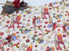 Japanese Fabric Cotton Shiba Inu Animals Print DIY Kimono Curtain Craft Clothes